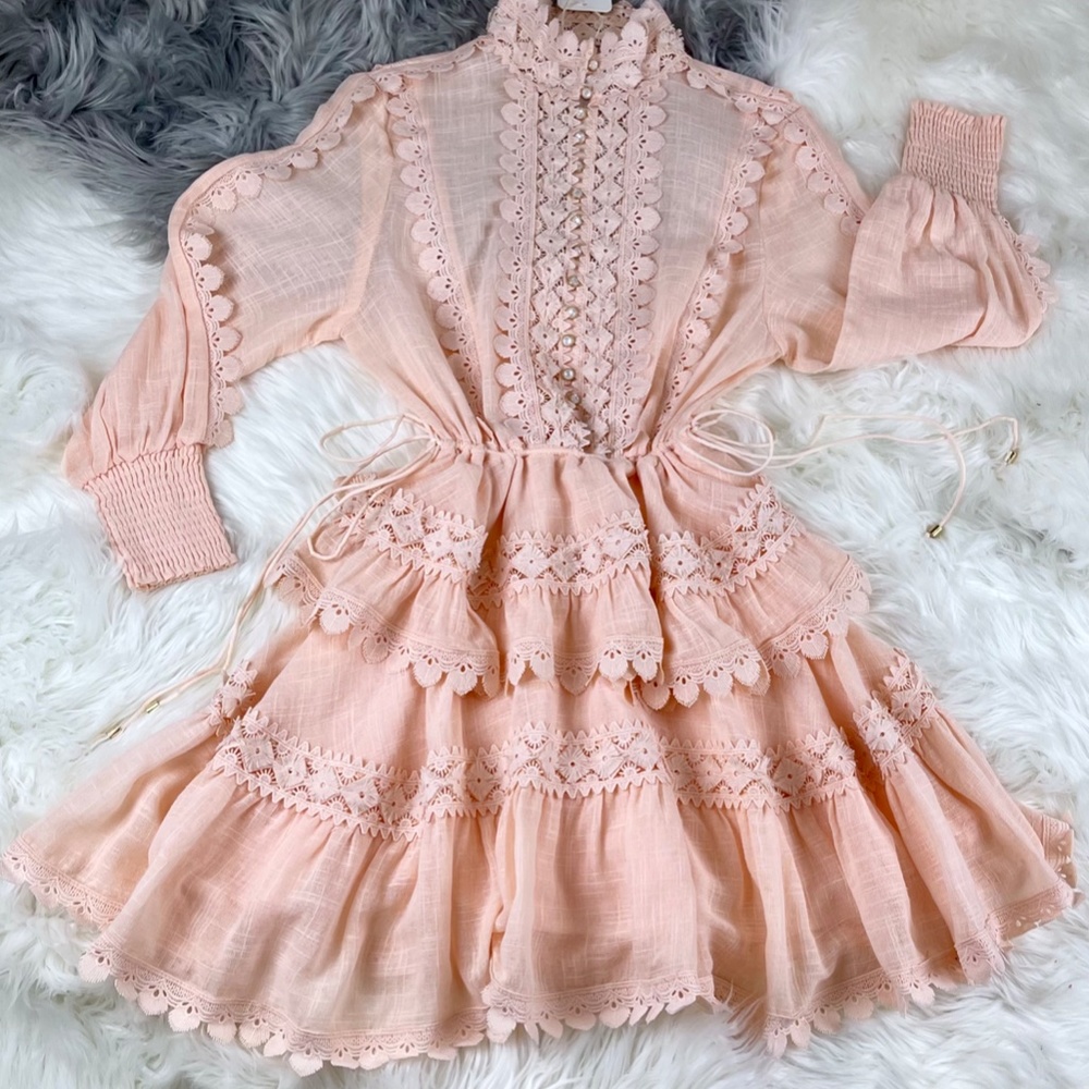 LAST ONE! L'ATISTE Cotton Candy Victorian Ruffled Lace Mini - Picture 2 of 16